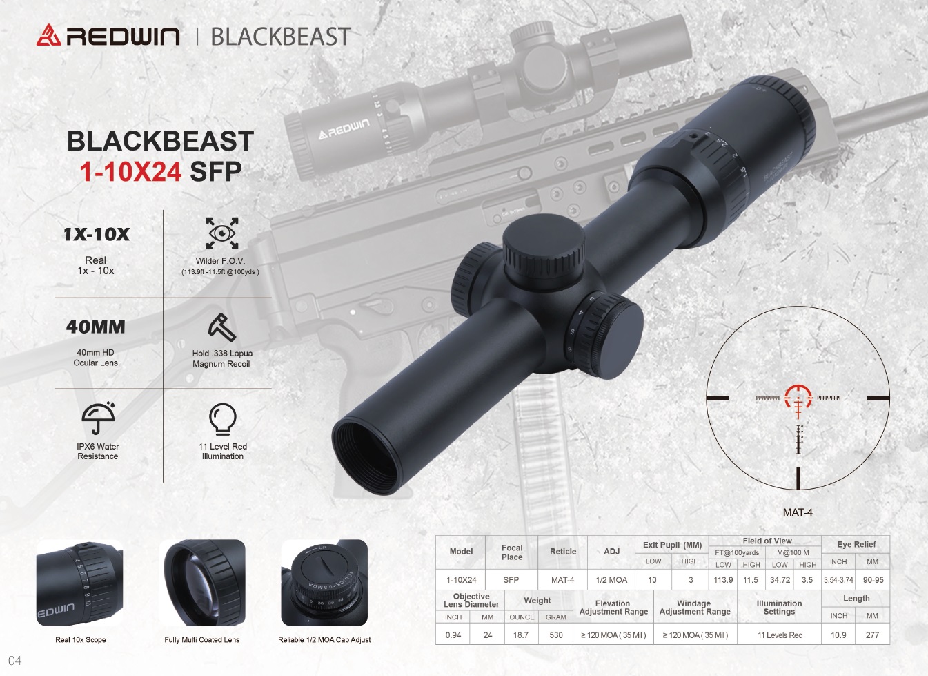 BLACKBEAST 1-10X24 SFP RW21 - obrazek 9
