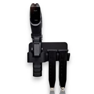 Zintegrowany uchwyt na pistolet i magazynki z górnym montażem, frontalny